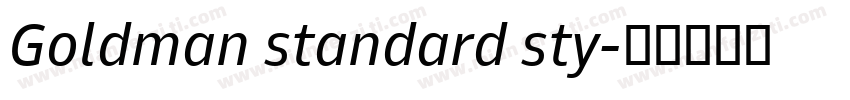 Goldman standard sty字体转换